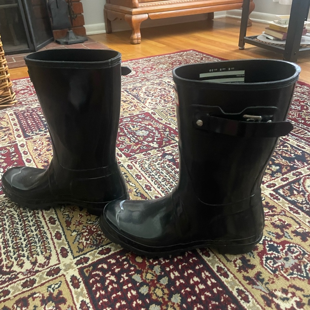 HUNTER BOOTS BLACK GOOD CONDITION